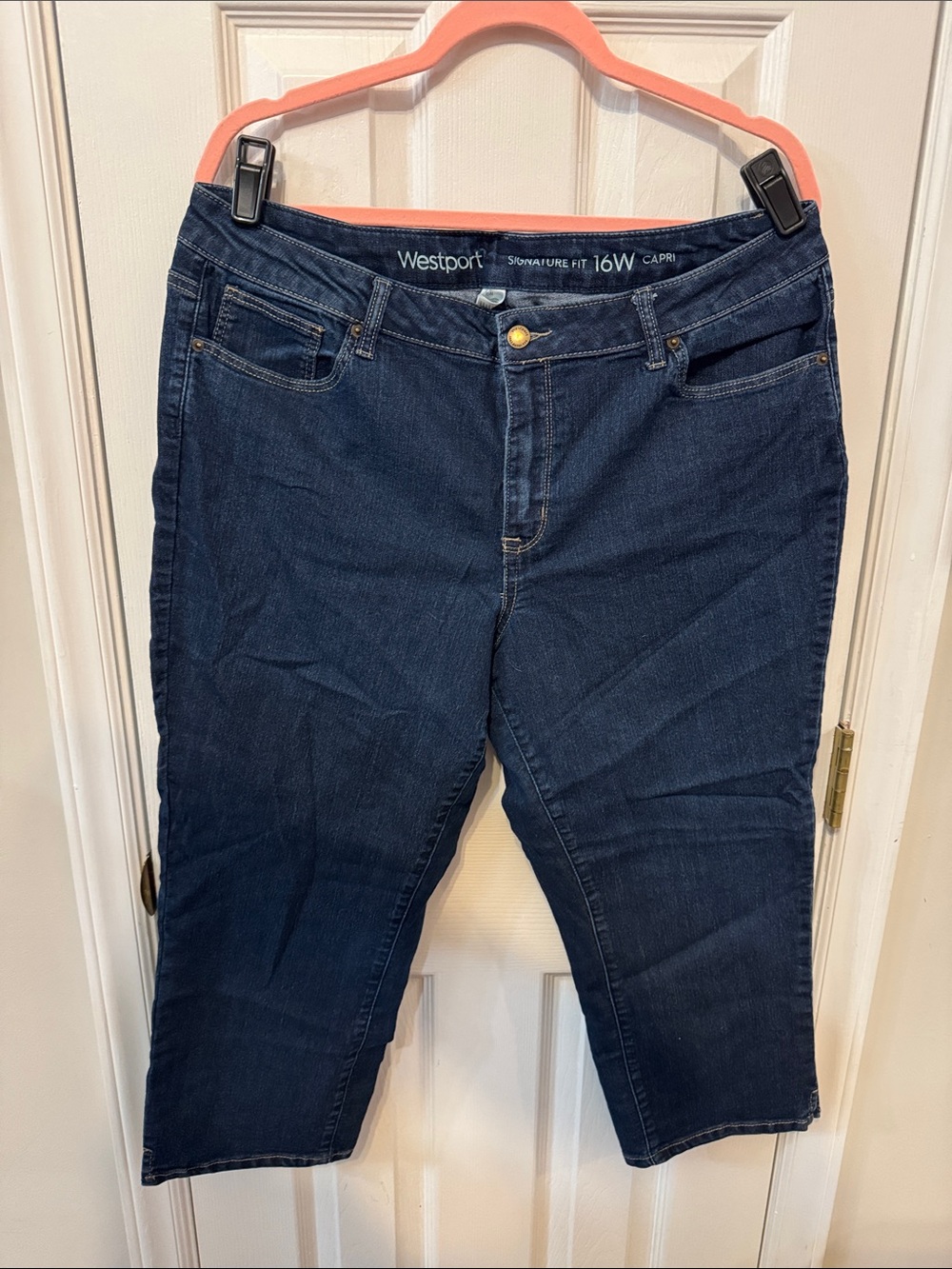 Westport Navy Cropped Capri Jeans
